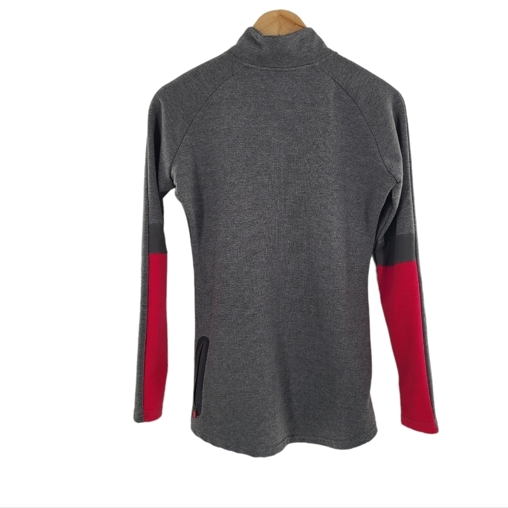 Gymshark Vital Seamless Half Zip Back Pocket Jacket Gray And Pink‎ Sz Medium. - Picture 8 of 8